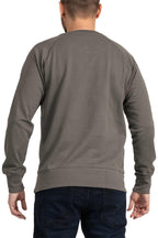 Herren leichter Pullover mit Feinripp aus Baumwolle in Anthrazit
