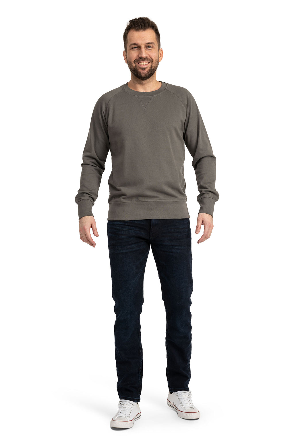 Herren leichtes Sweatshirt mit hoher Qualität in Anthrazit
