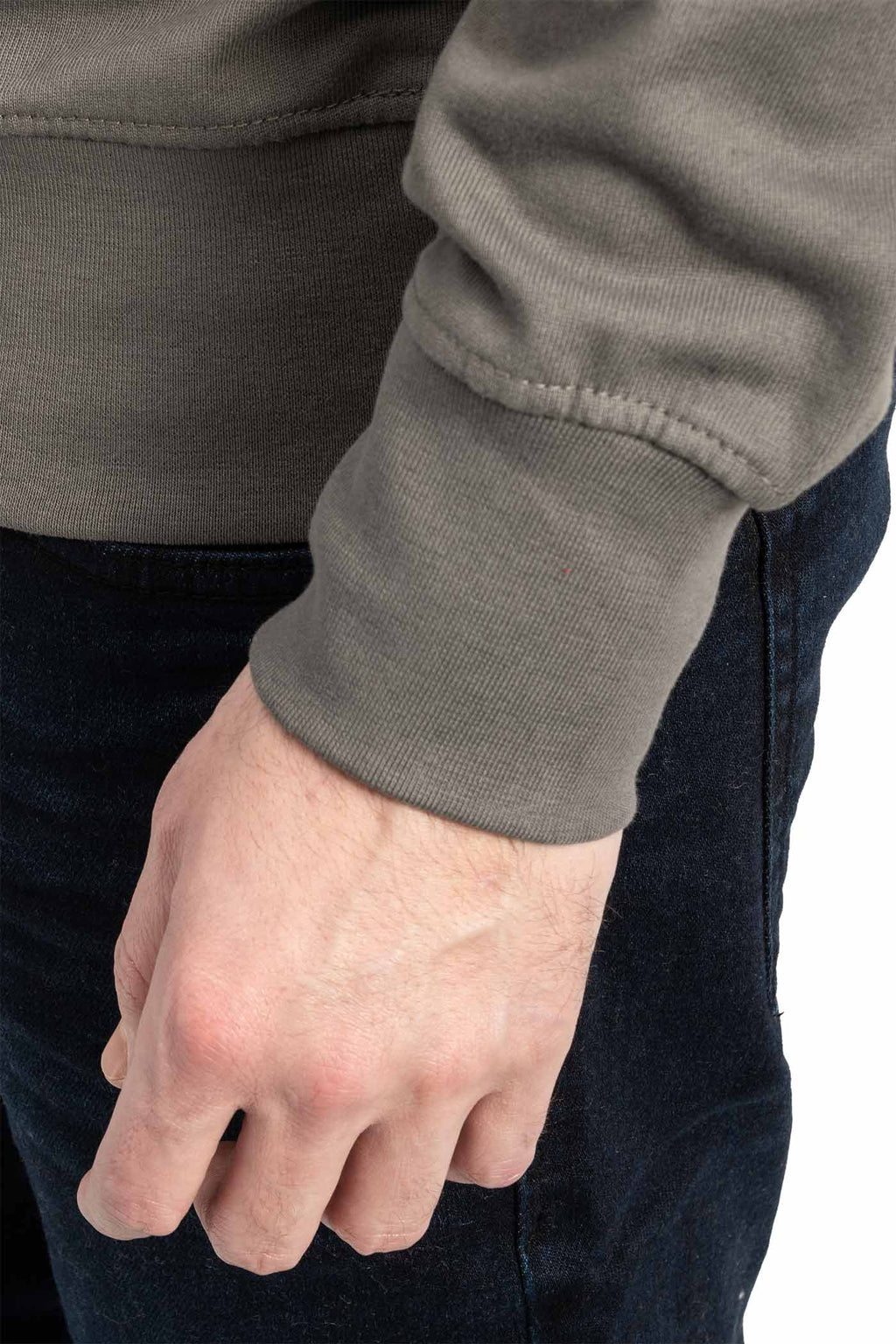 Herren Sweatshirt mit elastischer Taille und Ärmelbündchen in Anthrazit