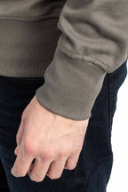Herren Sweatshirt mit elastischer Taille und Ärmelbündchen in Anthrazit