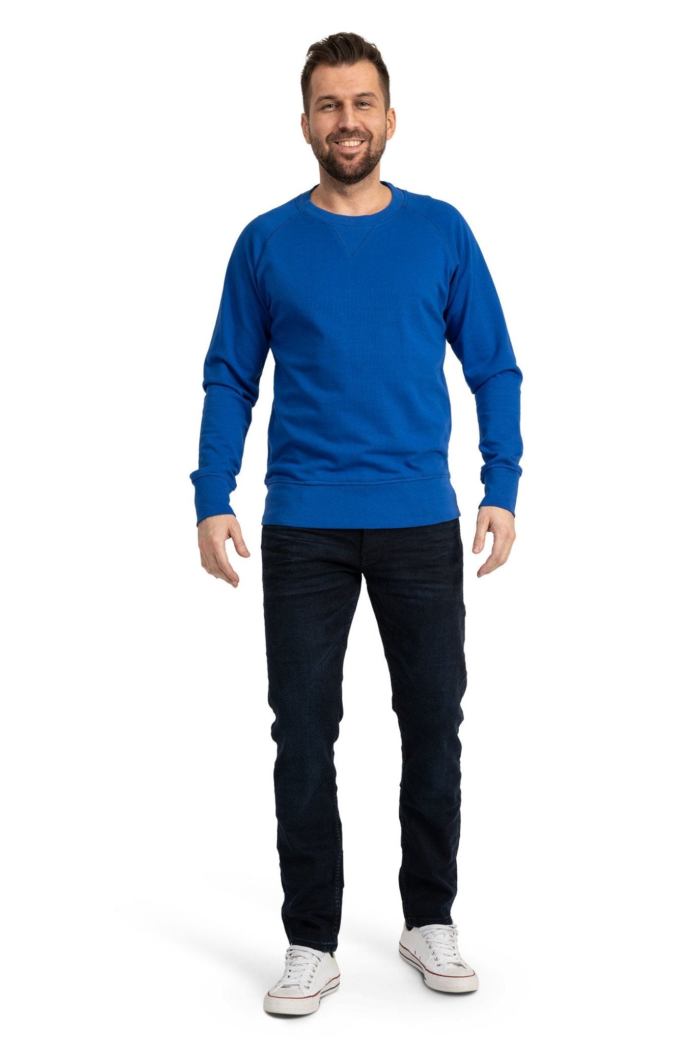 Herren leichtes Sweatshirt mit hoher Qualität in Blau