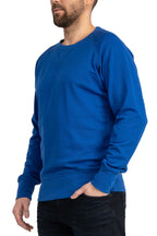 Herren Sweatshirt für den Sommer mit Feinripp in Blau