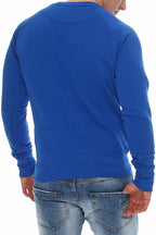 Herren Pullover aus Baumwollmischung Basic in Blau