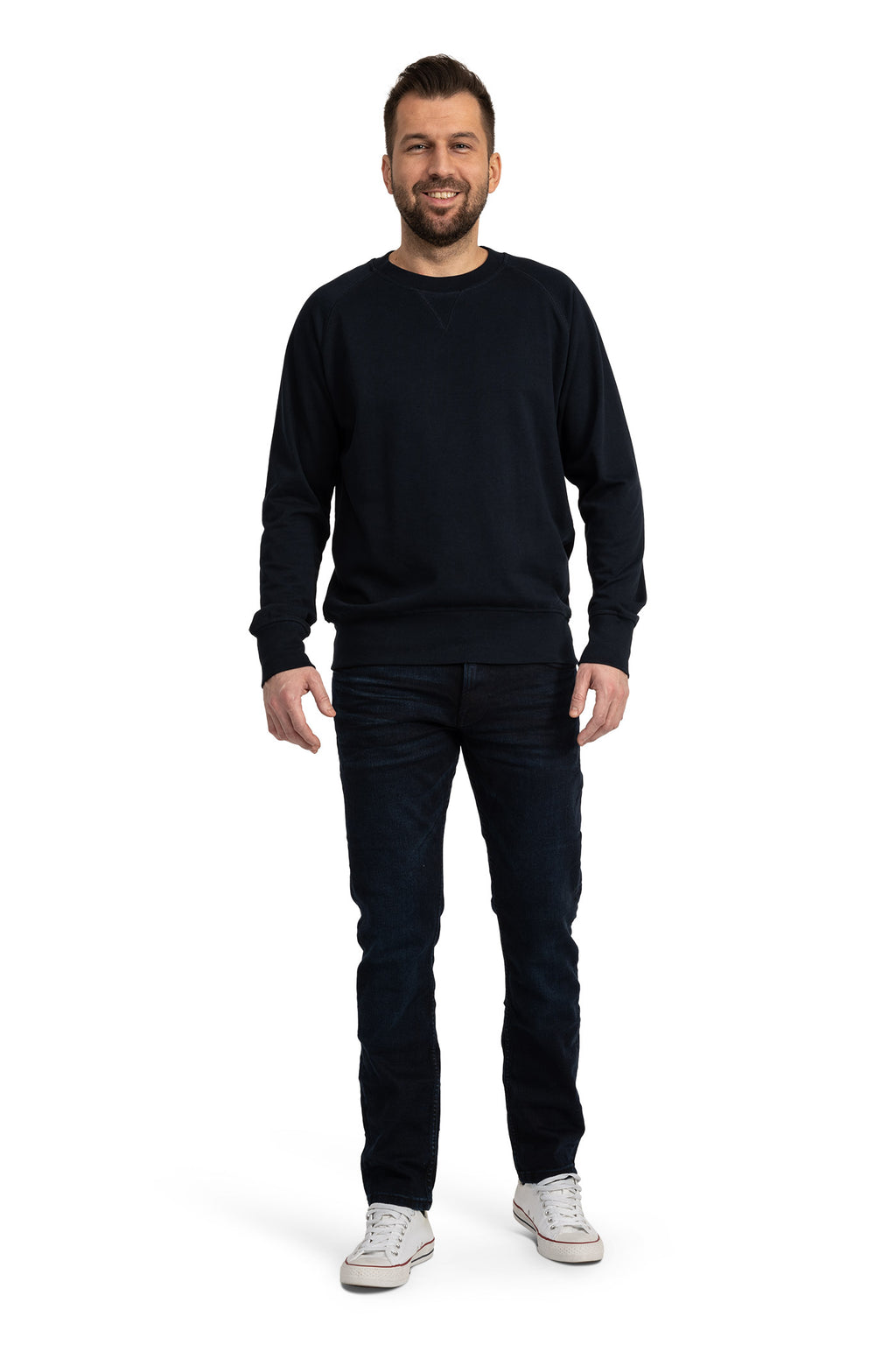 Herren leichtes Sweatshirt mit hoher Qualität in Dunkelblau