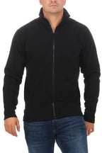 Herren Sweatshirt ohne Taschen in Schwarz