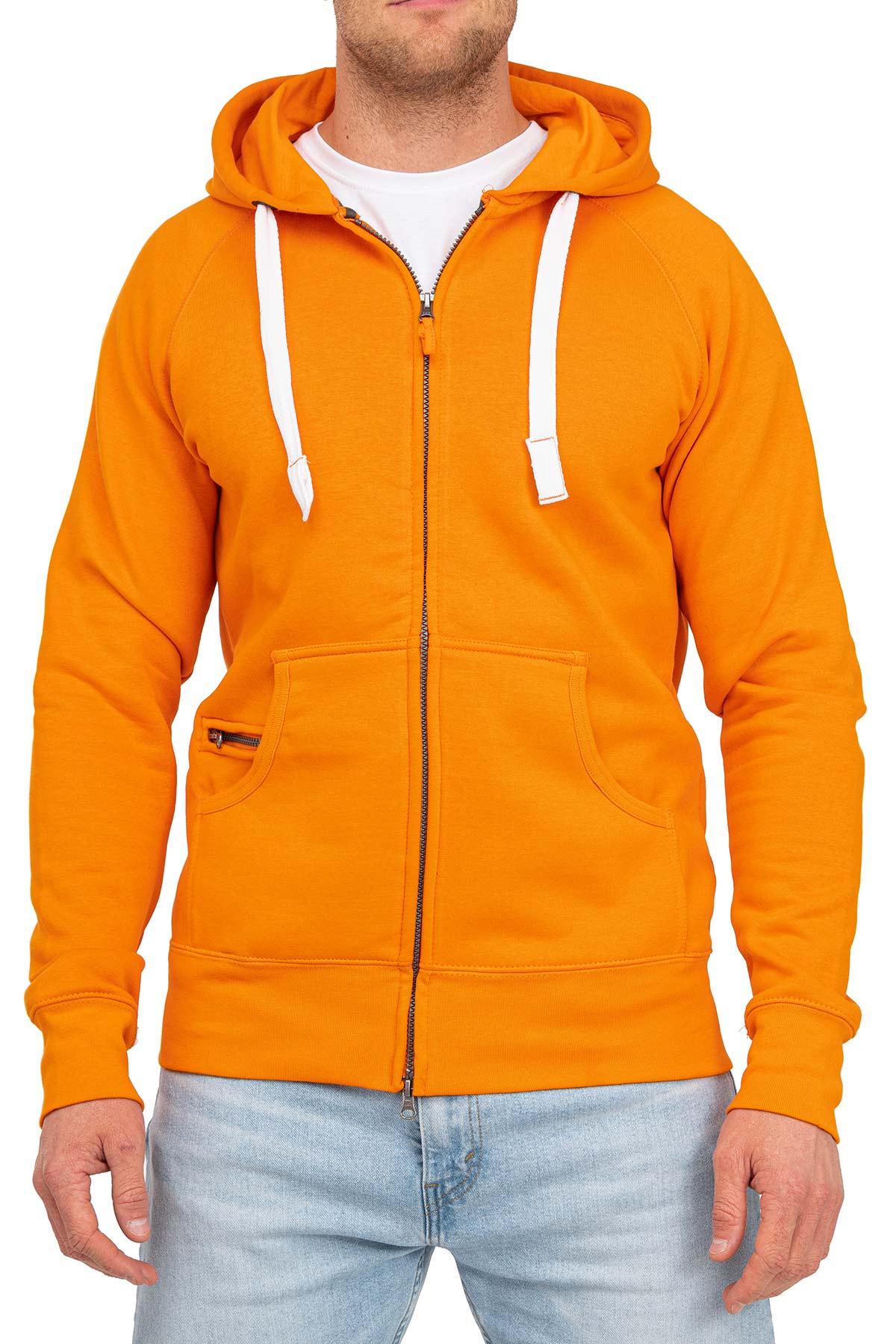 Herren Sweatjacke in großen Größen in Orange
