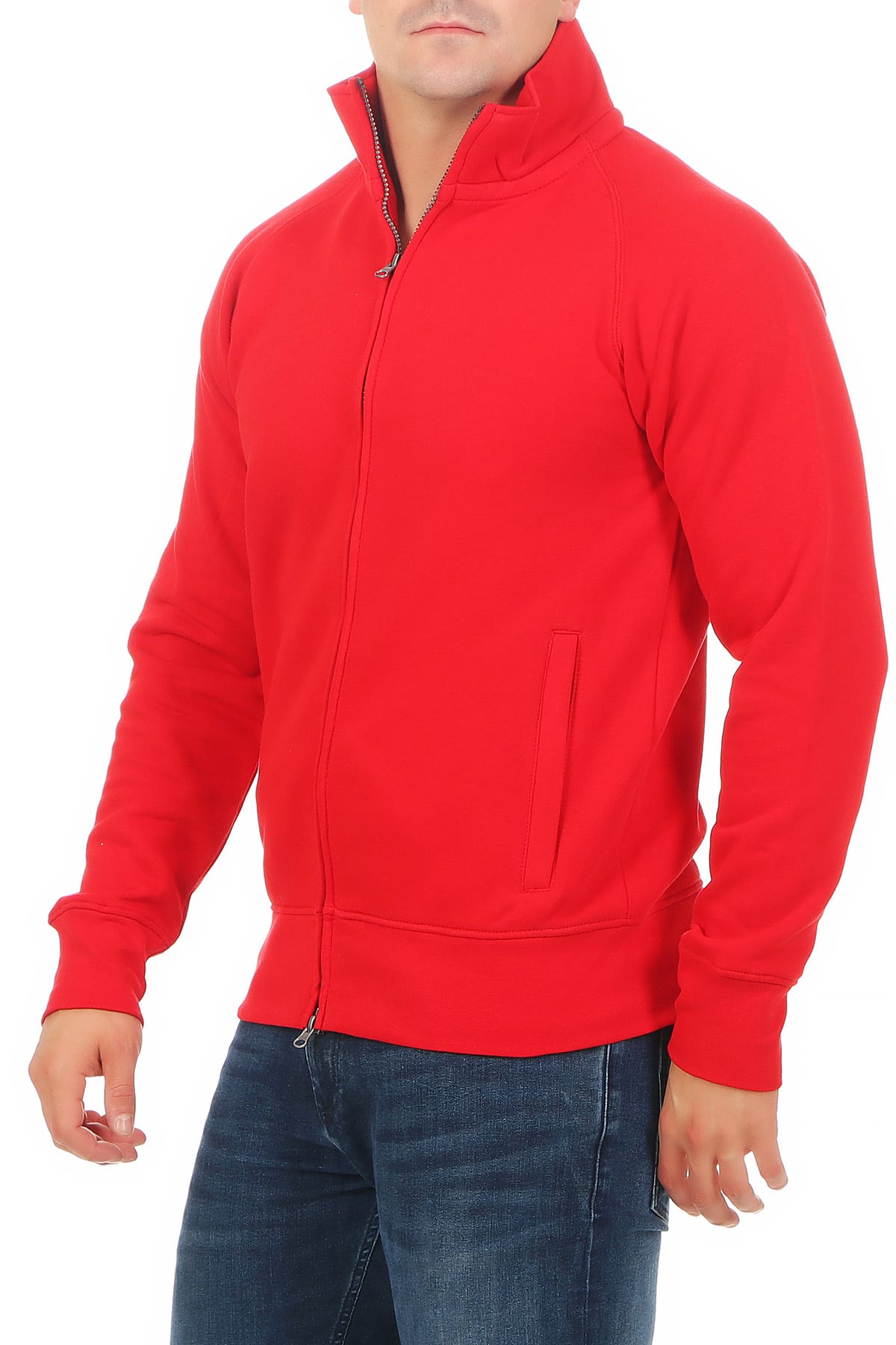Sweatjacke für Männer Basic in Rot