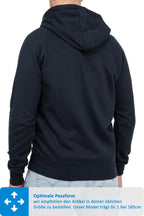Sweatjacke Herren mit Kapuze in Dunkelblau