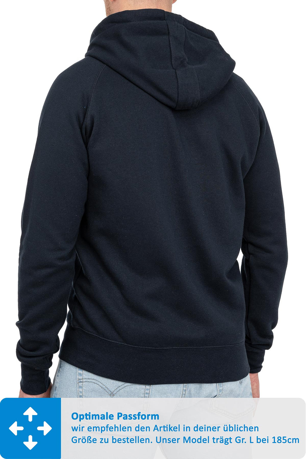 Sweatjacke Herren mit Kapuze in Dunkelblau