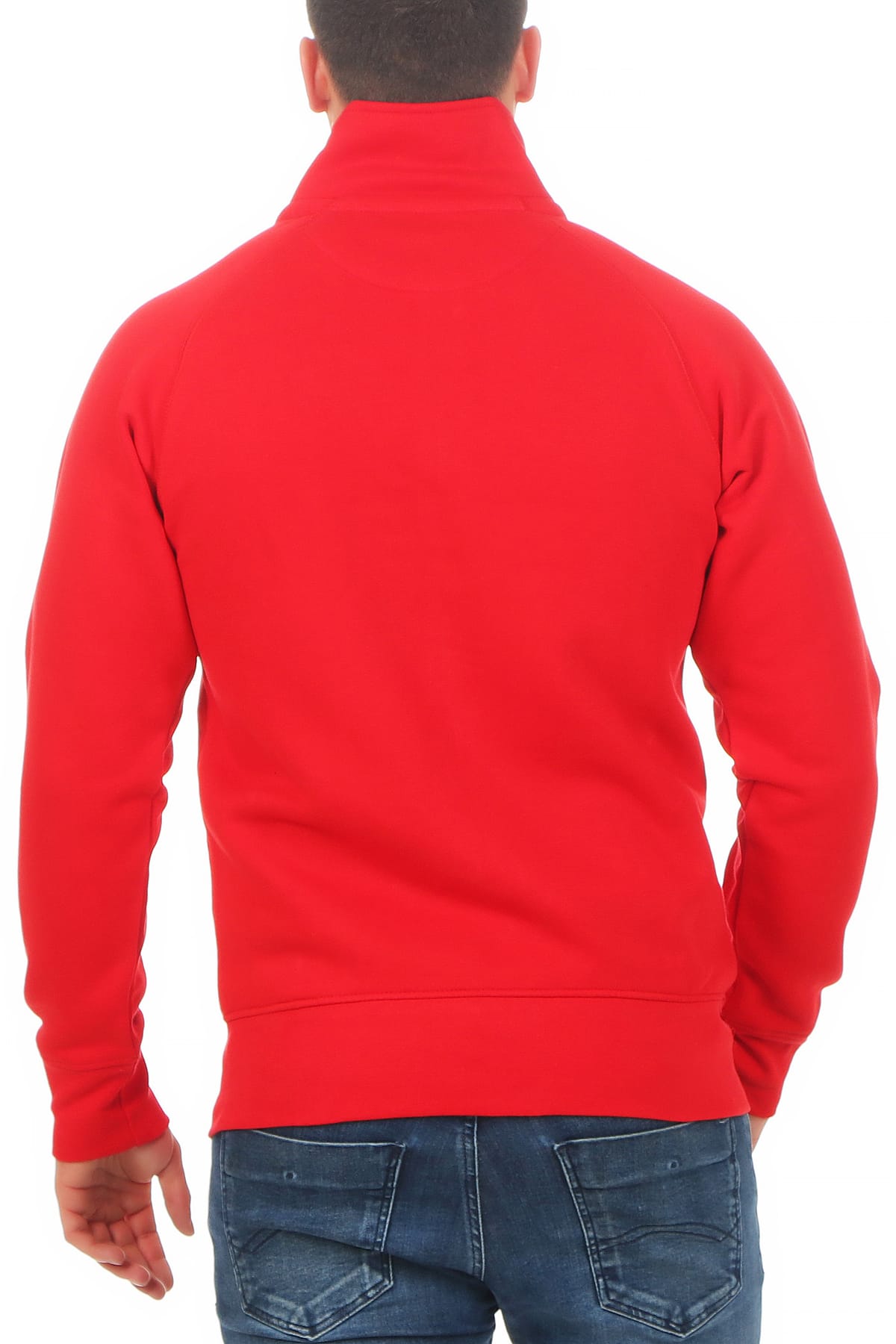 günstige Sweatjacke für die Arbeit und Freizeit in Rot