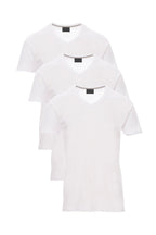 Herren T-Shirt 3er Pack Basic mit V-Ausschnitt in Weiss