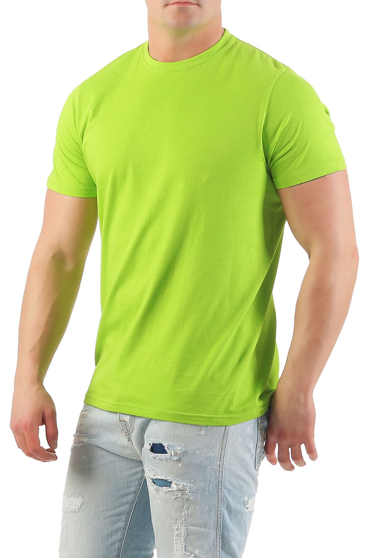 Herren Basic T-Shirt Rundhals Sunset