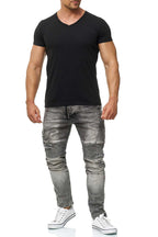 fünf Herren T-Shirts Basic in Schwarz