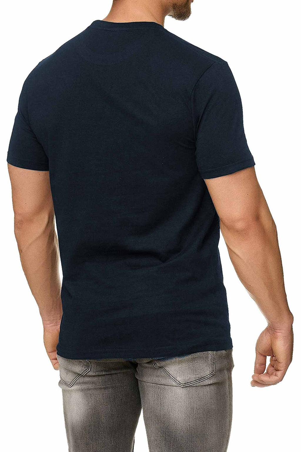 Männer T-Shirt Kurzarm Dunkelblau