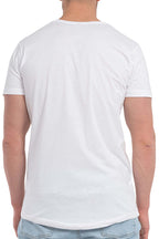 Herren T-Shirt Rückseite einfarbig in Weiß