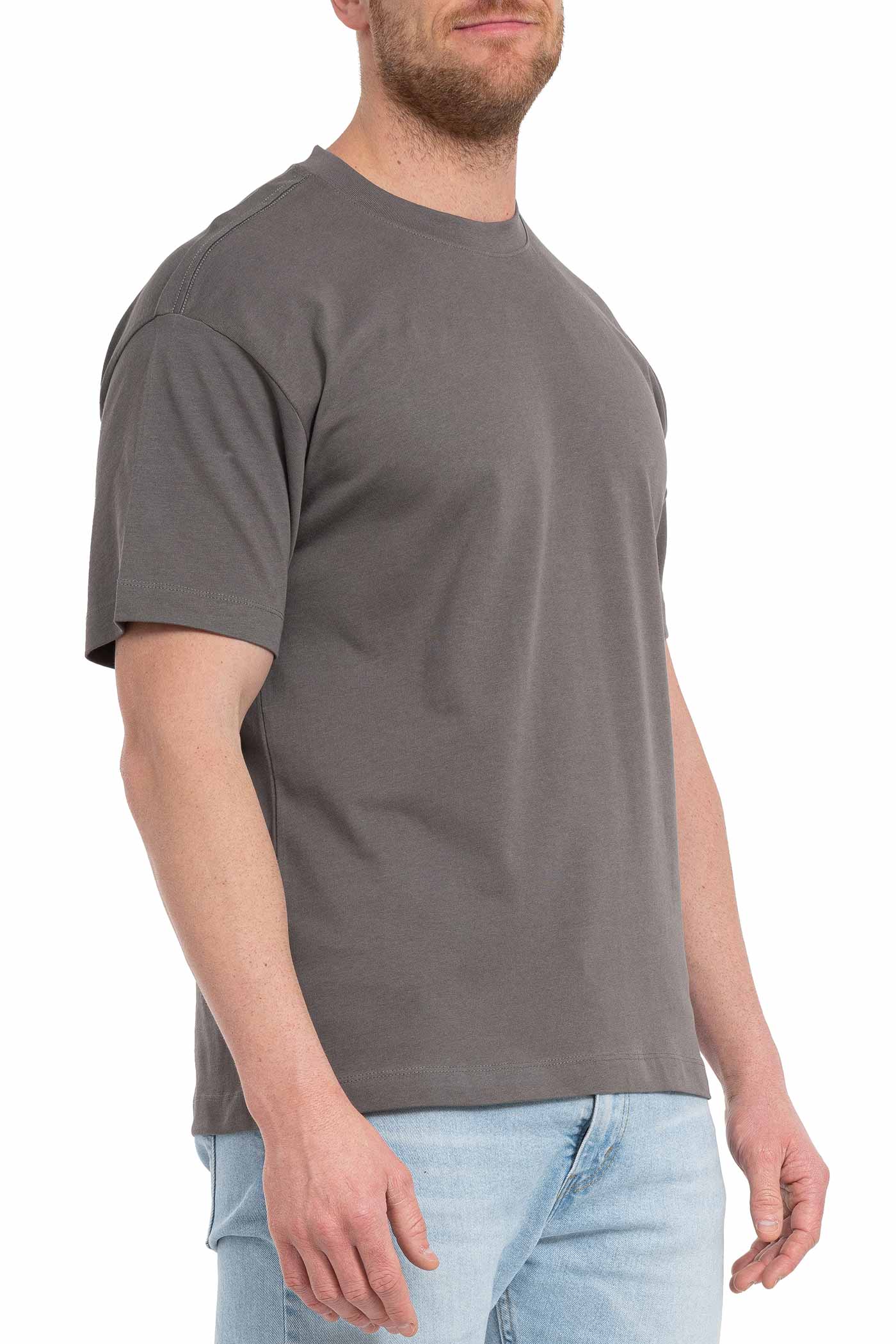 Herren T-Shirt mit dicken Stoff in Anthrazit