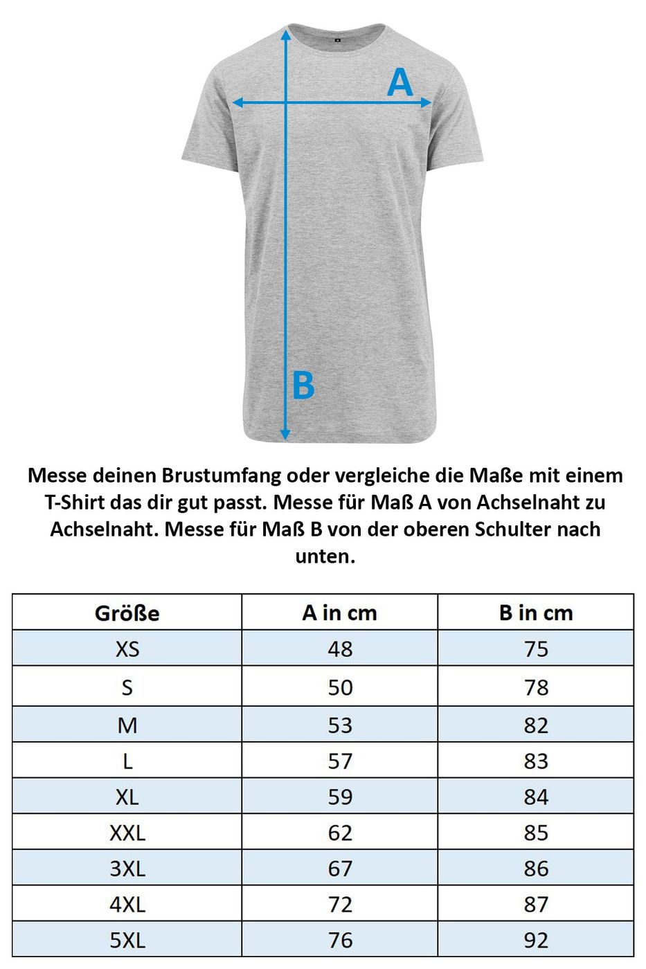 Herren T-Shirt extra lang, Longshirt