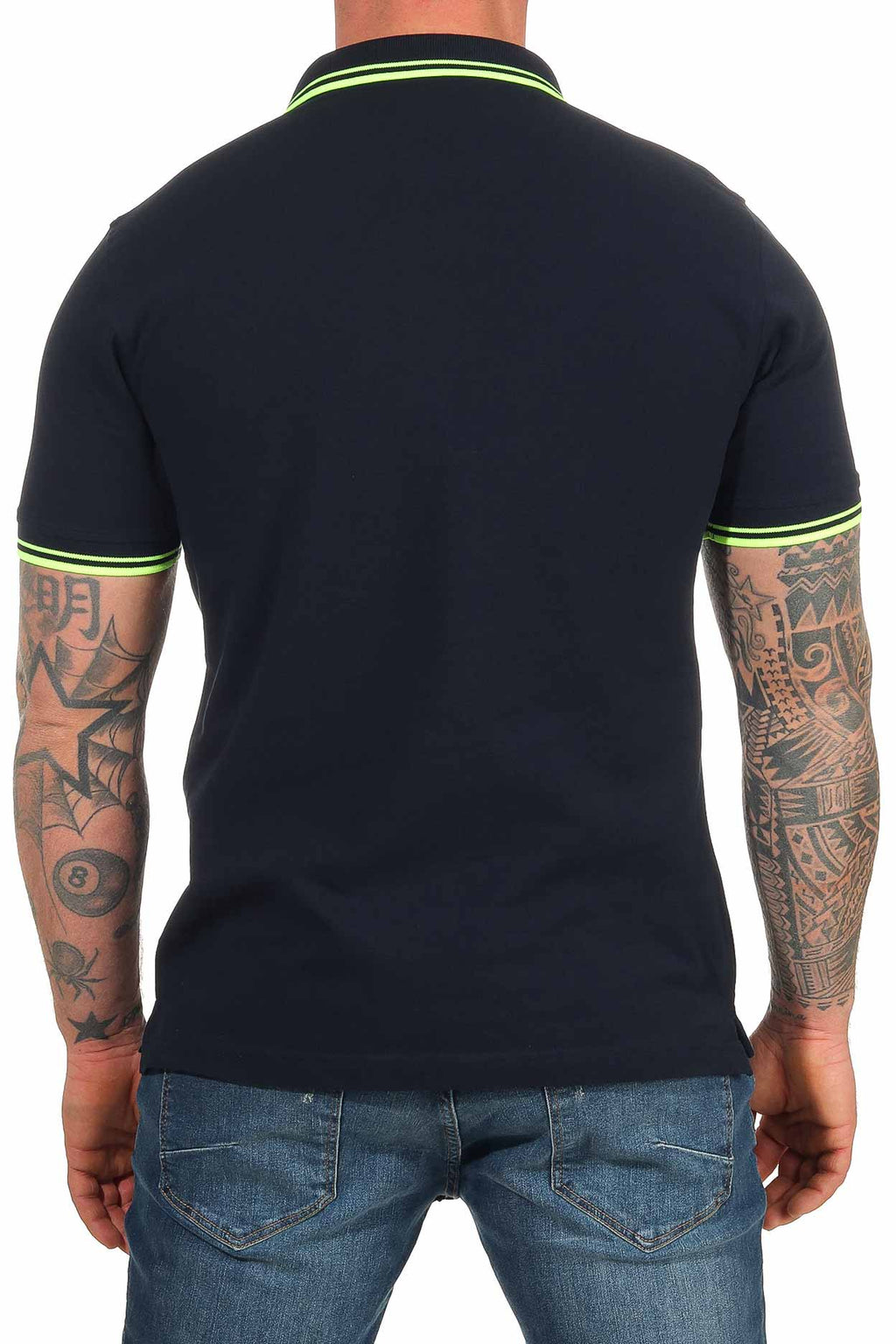 günstiges Basic Poloshirt für Männer in großen Größen in Dunkelblau