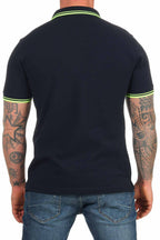 günstiges Basic Poloshirt für Männer in großen Größen in Dunkelblau