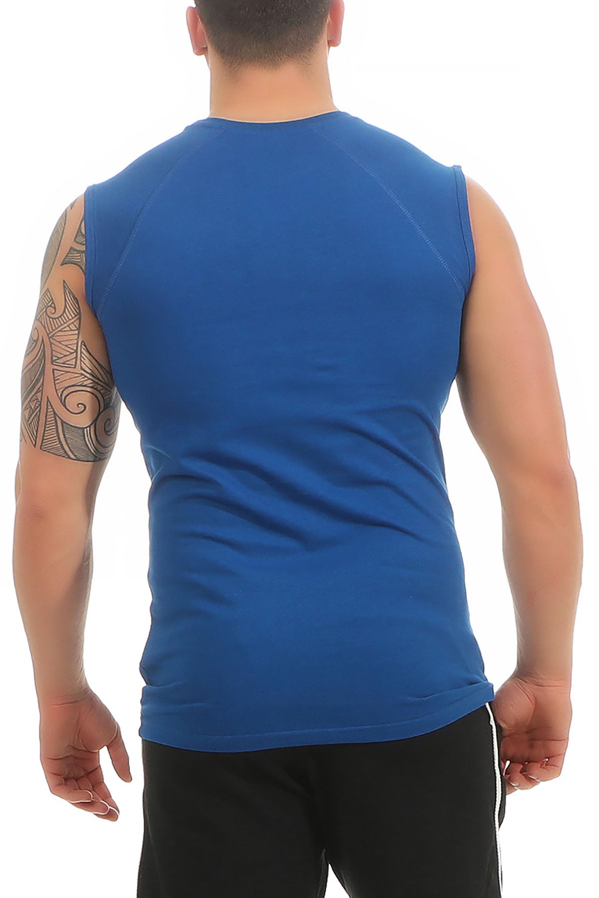 einfarbiges Basic Tank Top Herren in Blau