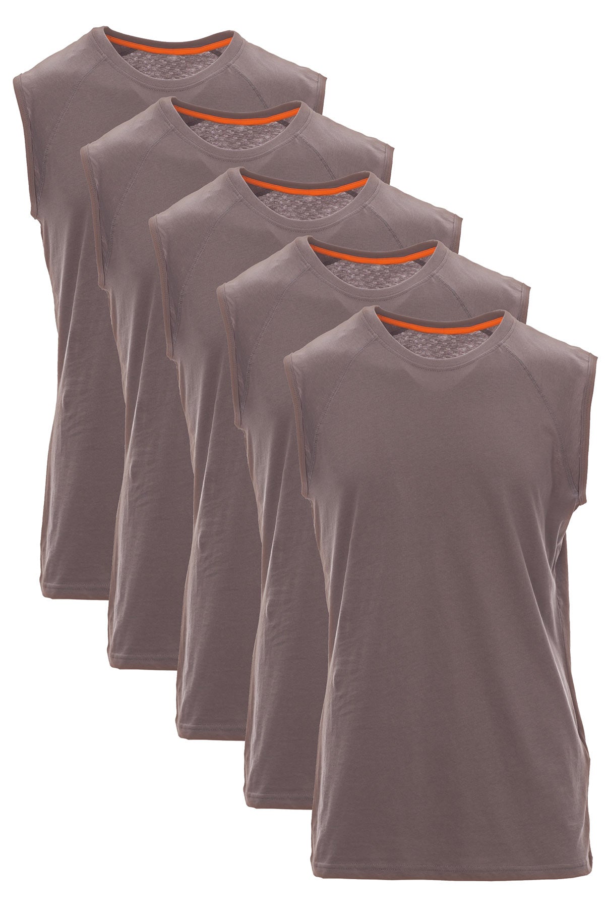 Herren Shirts ohne Aermel 5er Pack Anthrazit