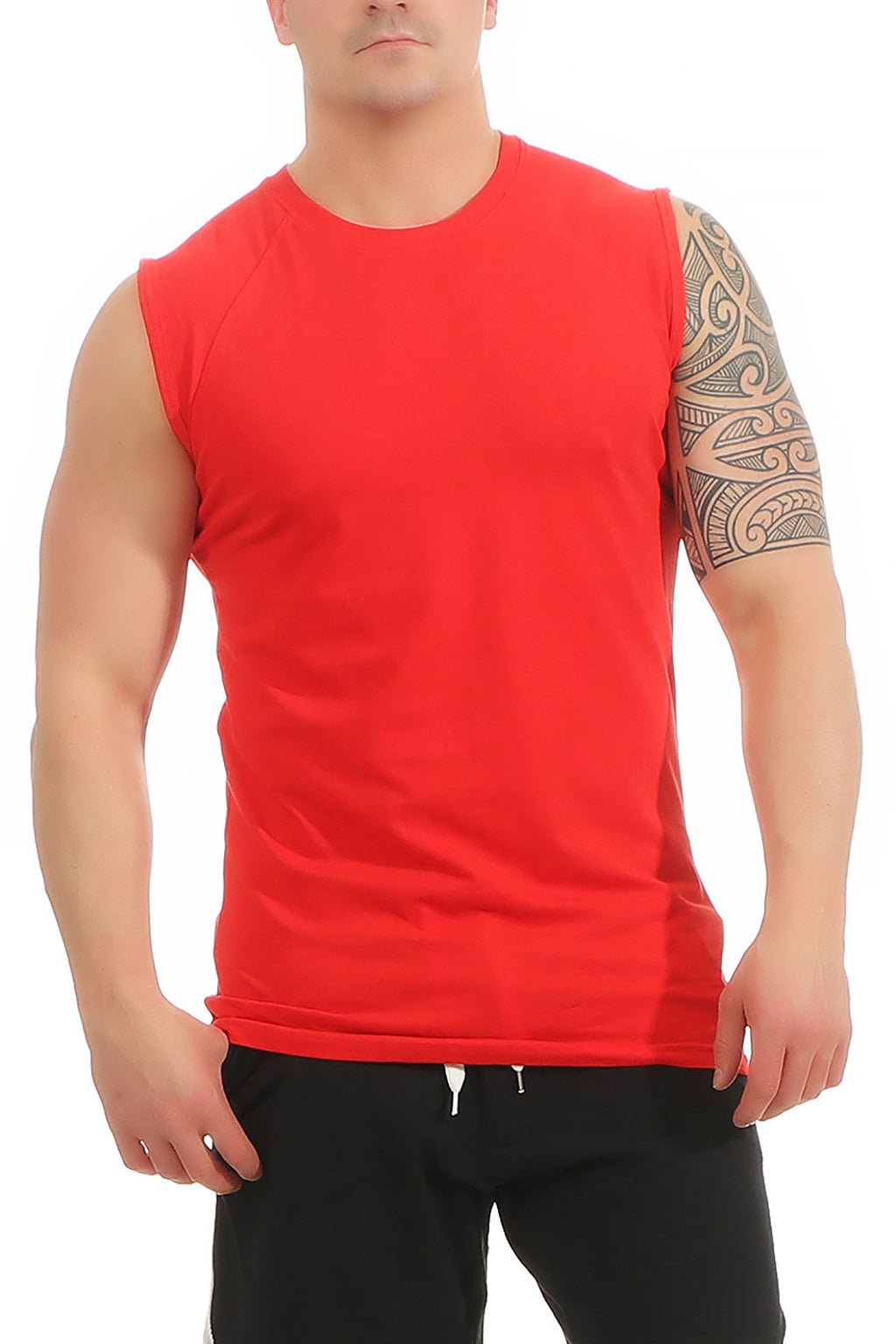 Herren Basic Tank Top in Rot