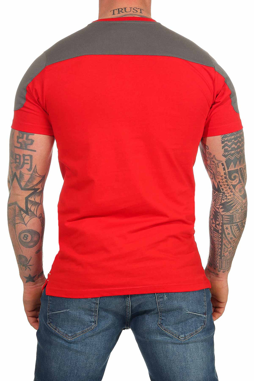 Kurzarm T-Shirt Rot