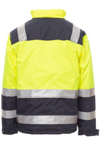 Warnjacke für Männer mit praktischen Taschen in Gelb