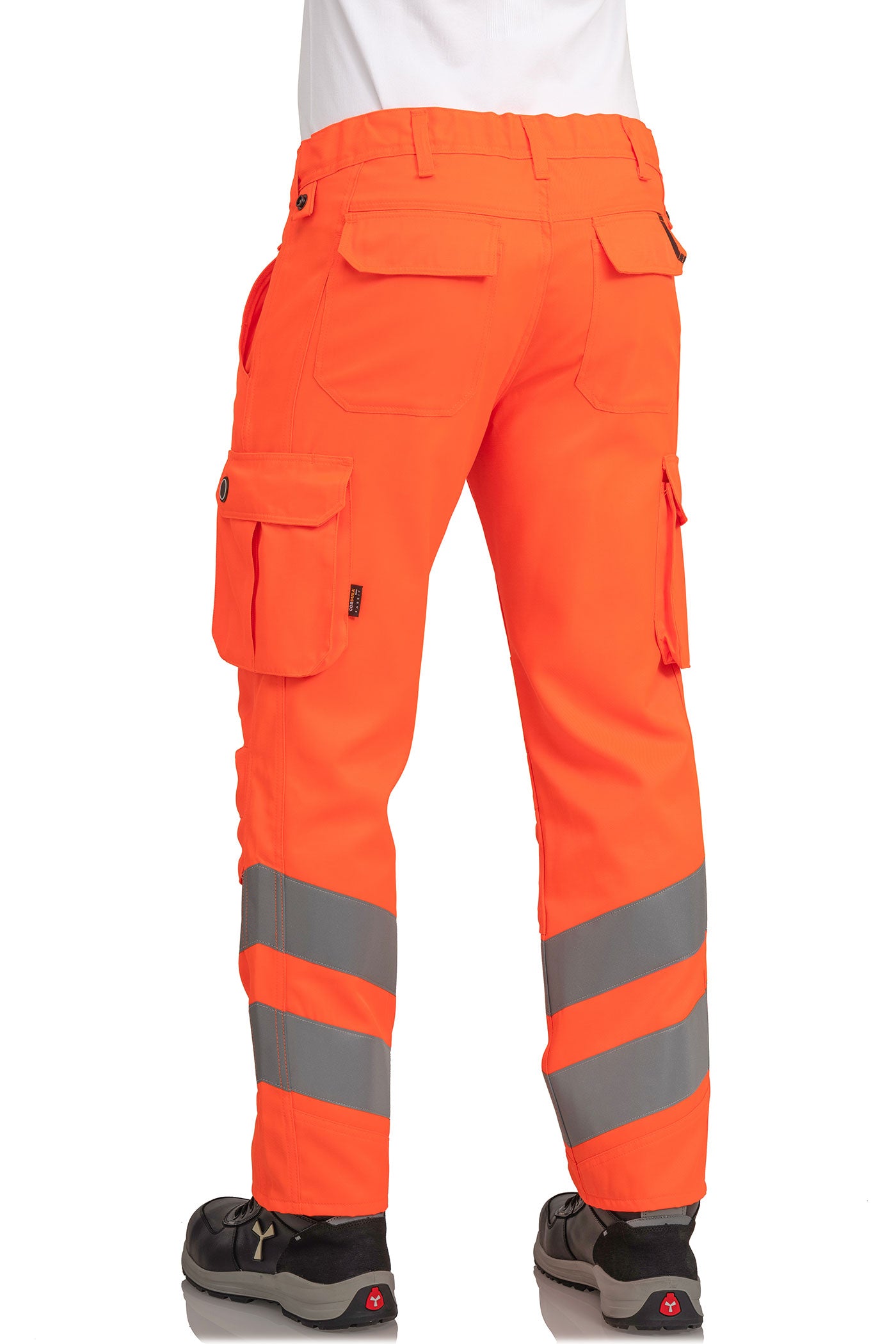 Herren Warnschutzhose mit Gesäßtaschen in Orange