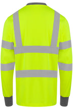robustes hochwertiges Langarmshirt mit Reflexstreifen für Männer in Gelb