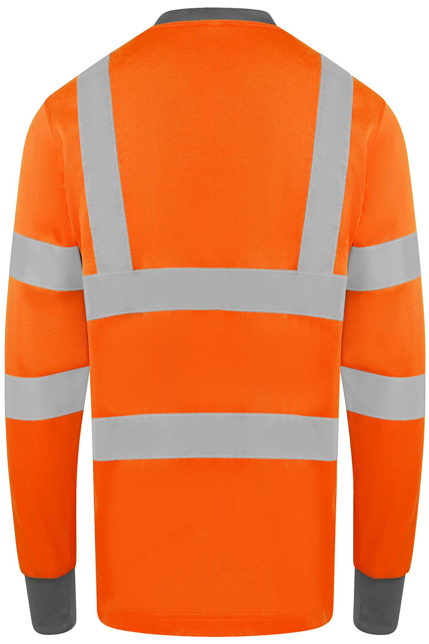 robustes hochwertiges Langarmshirt mit Reflexstreifen für Männer in Orange