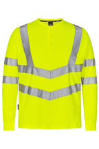 Herren Warnschutz Langarmshirt mit Knopfleiste