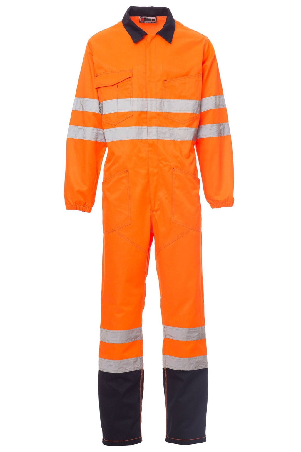 Herren Warnschutz Overall mit Reflexstreifen für Sicherheit in Orange