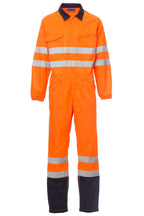 Herren Warnschutz Overall mit Reflexstreifen für Sicherheit in Orange