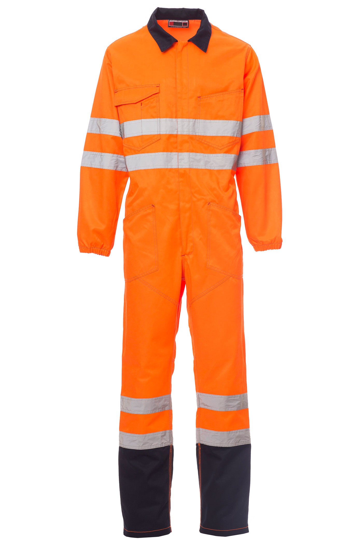 Herren Warnschutz Overall mit Reflexstreifen für Sicherheit in Orange