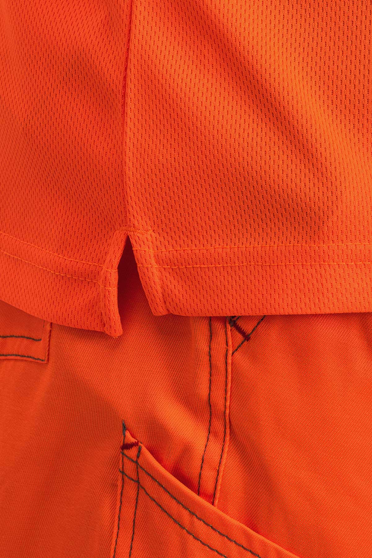Langarm Warnschutz Poloshirt Orange