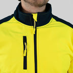 Herren Warnschutz Softshelljacke Wind- und Wasserabweisend EN ISO 20471 Klasse 2 Antares