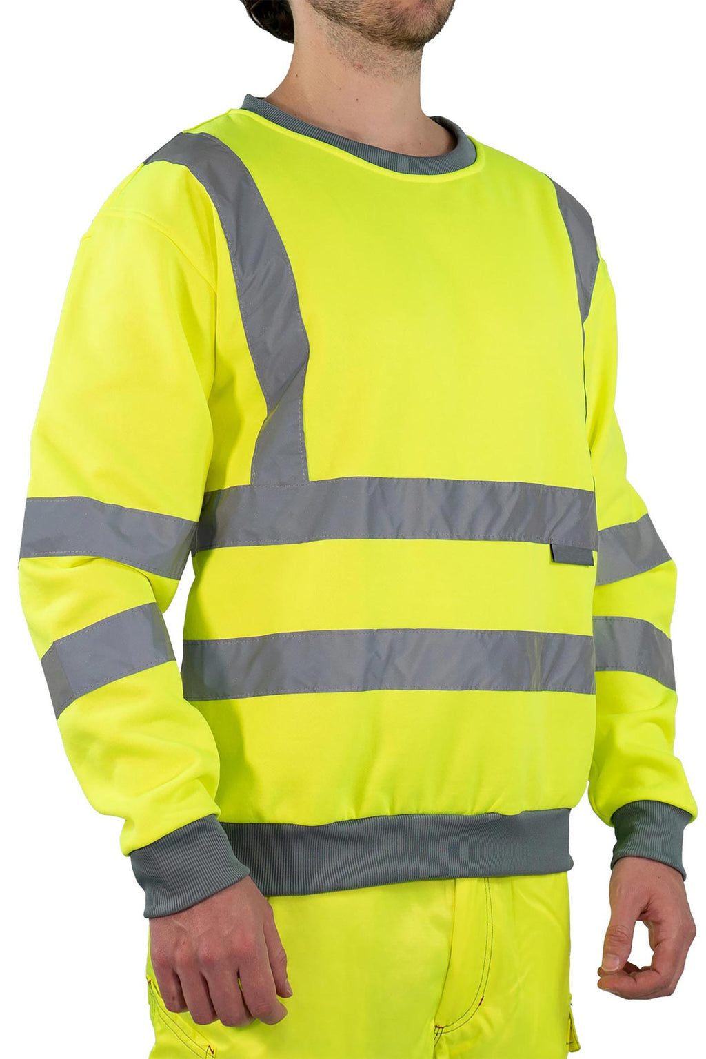 praktischer Pullover für Sichtbarkeit günstig Männer in Gelb