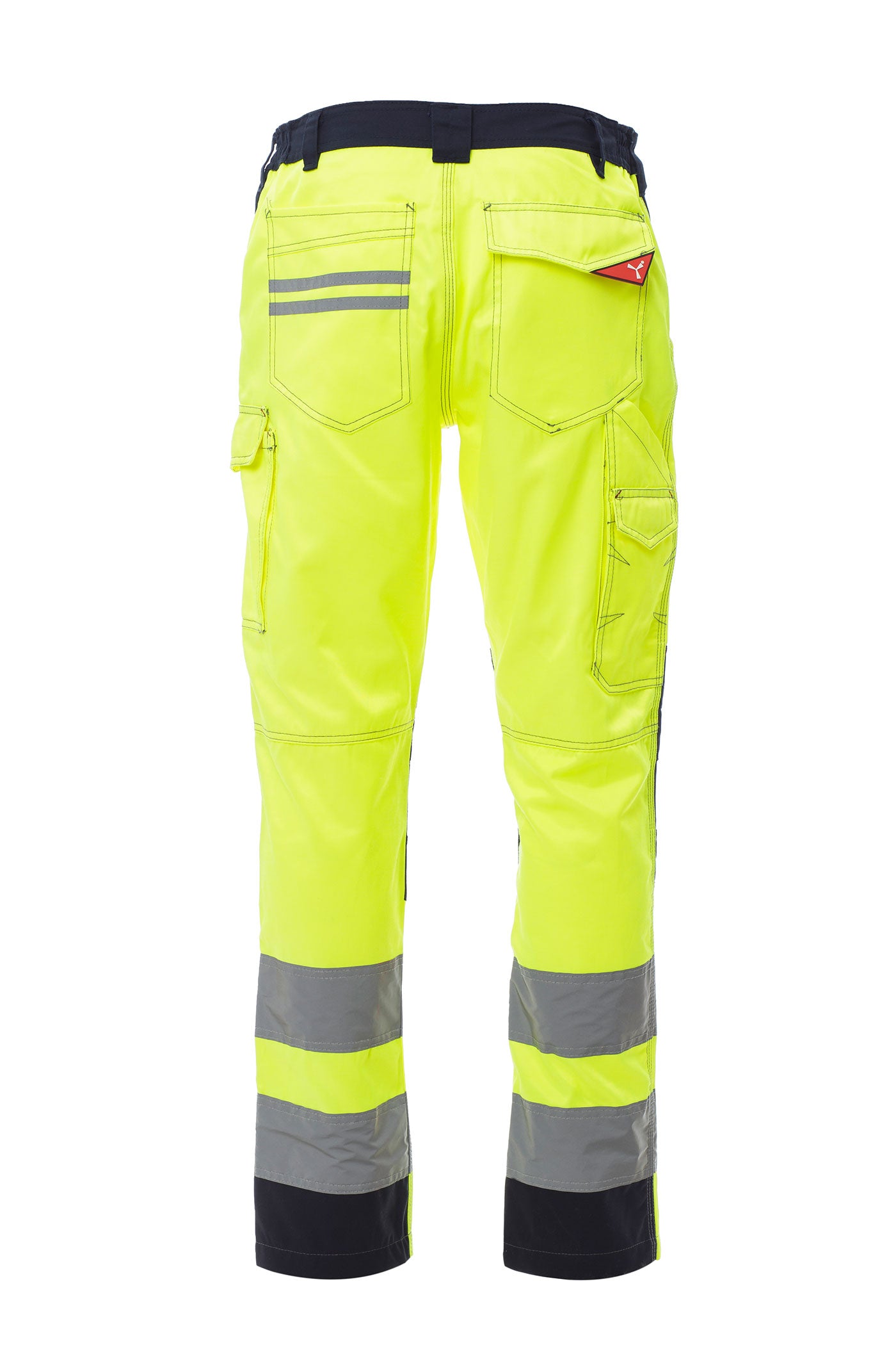 Herren Arbeitshose Warnschutz mit praktischen Taschen in Gelb