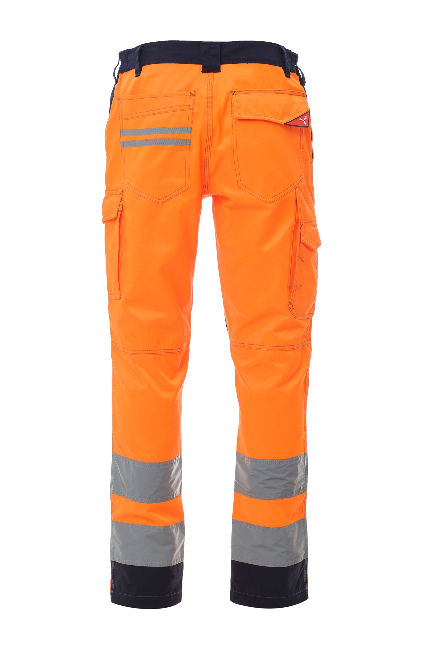 Herren Arbeitshose Warnschutz mit praktischen Taschen in Orange