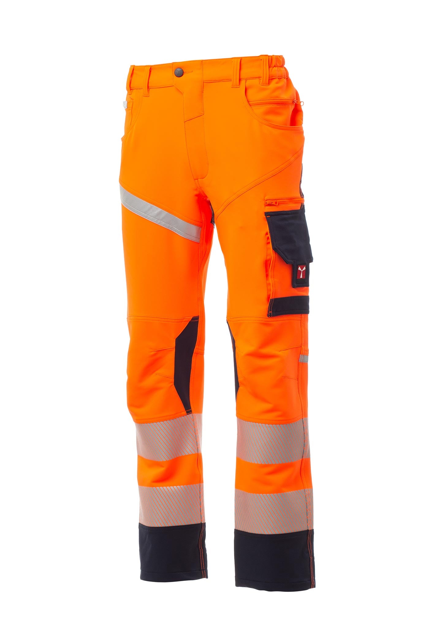 Herren Warnschutzhose Sicherheit mit Reflexstreifen in Orange