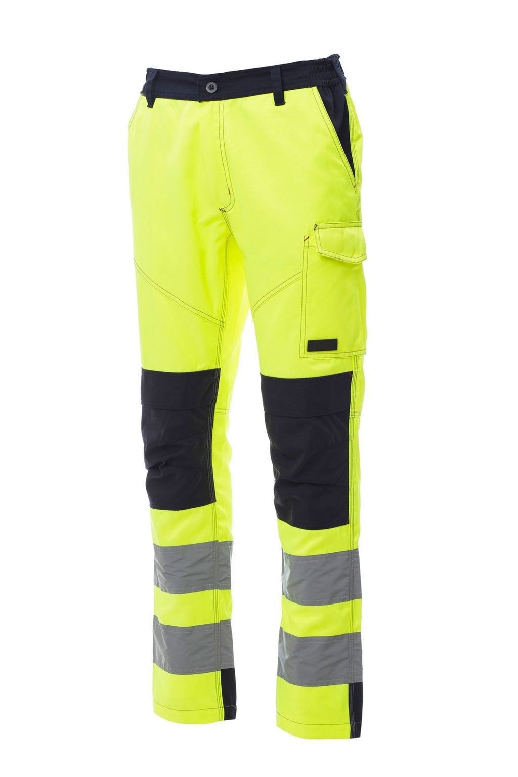 Herren Warnschutzhose mit Reflexstreifen und hoher Sichtbarkeit in Gelb
