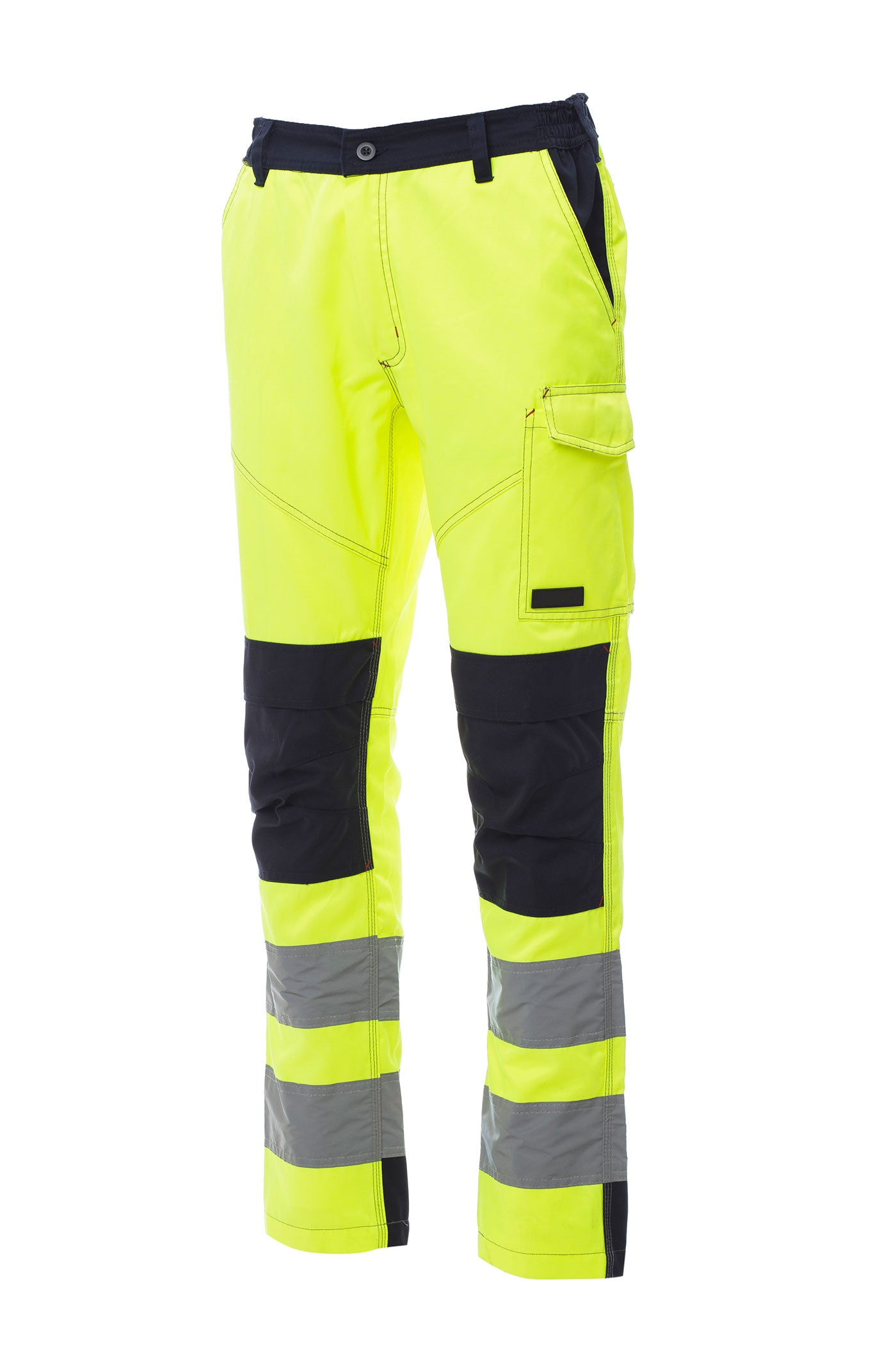 Herren Warnschutzhose mit Reflexstreifen und hoher Sichtbarkeit in Gelb