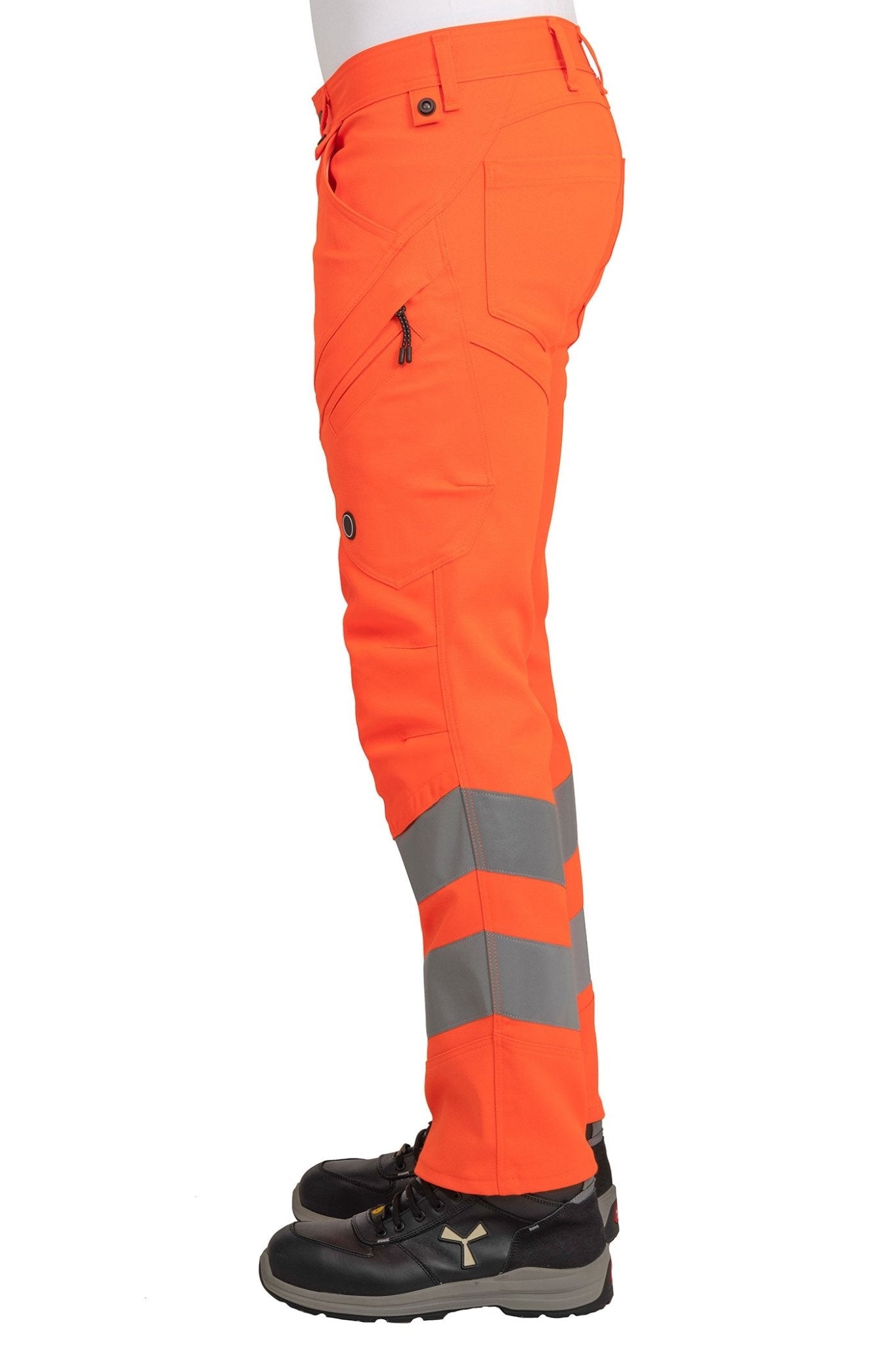 Herren Warnschutzhose mit vielen Taschen in Orange