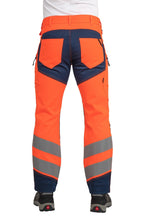 Herren Warnschutz-Arbeitshose für jeden Tag in Orange-Dunkelblau