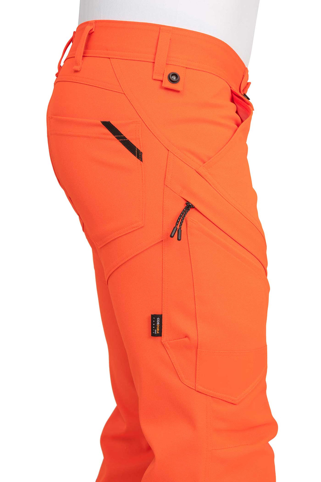 Herren Warnschutzhose mit elastischem Bund in Orange