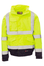 Jacke in Signalfarben mit Taschen und Reißverschluss