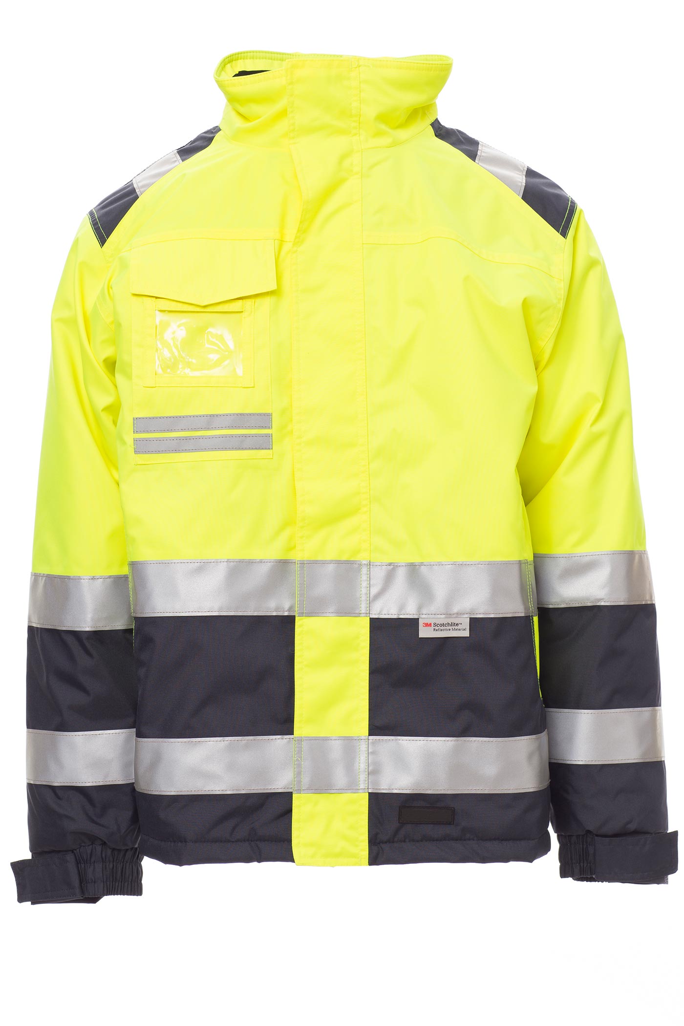 Herren Warnschutzjacke für Sicherheit am Arbeitsplatz in Gelb