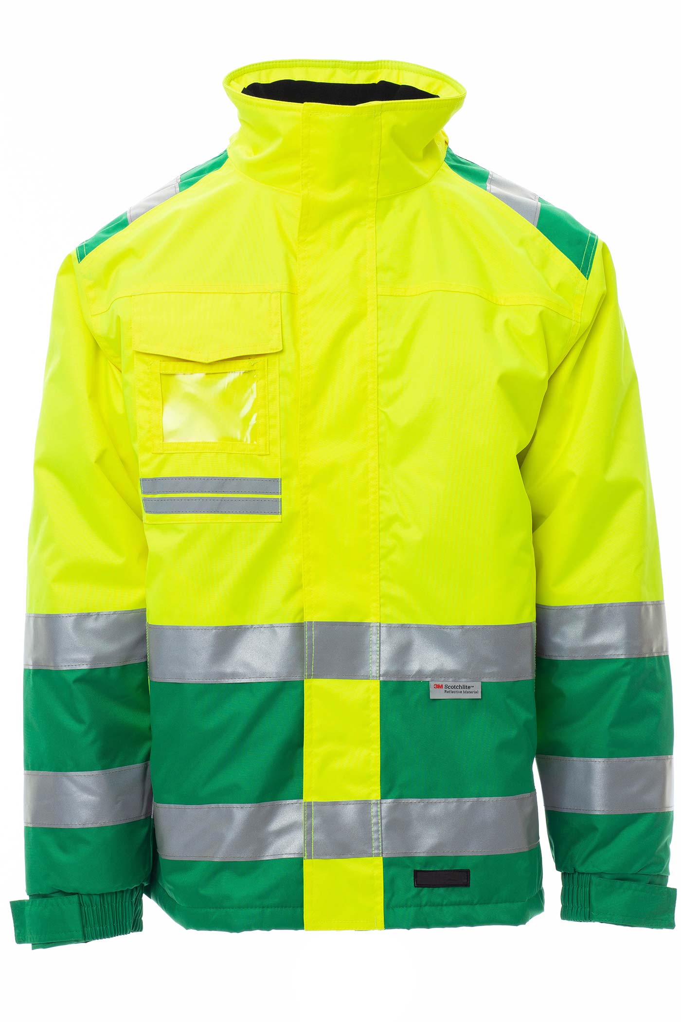 Herren Warnschutzjacke für Sicherheit am Arbeitsplatz in Gelb-Grün
