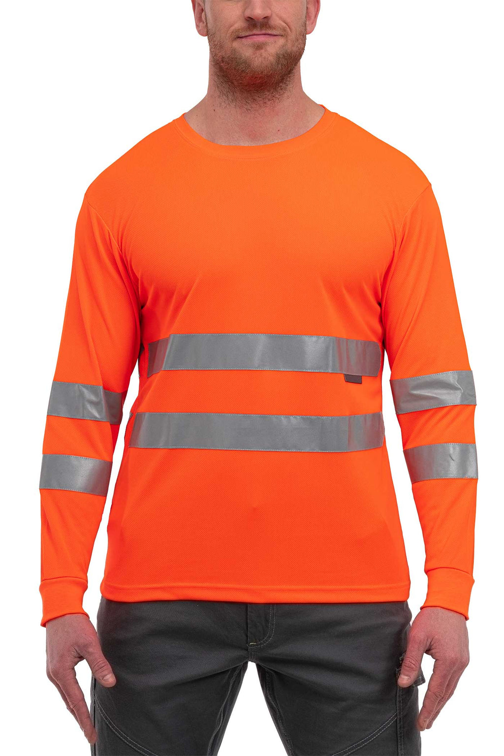 Herren Warnschutzpullover Orange